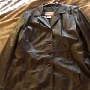 Chadwick’s brown leather jacket